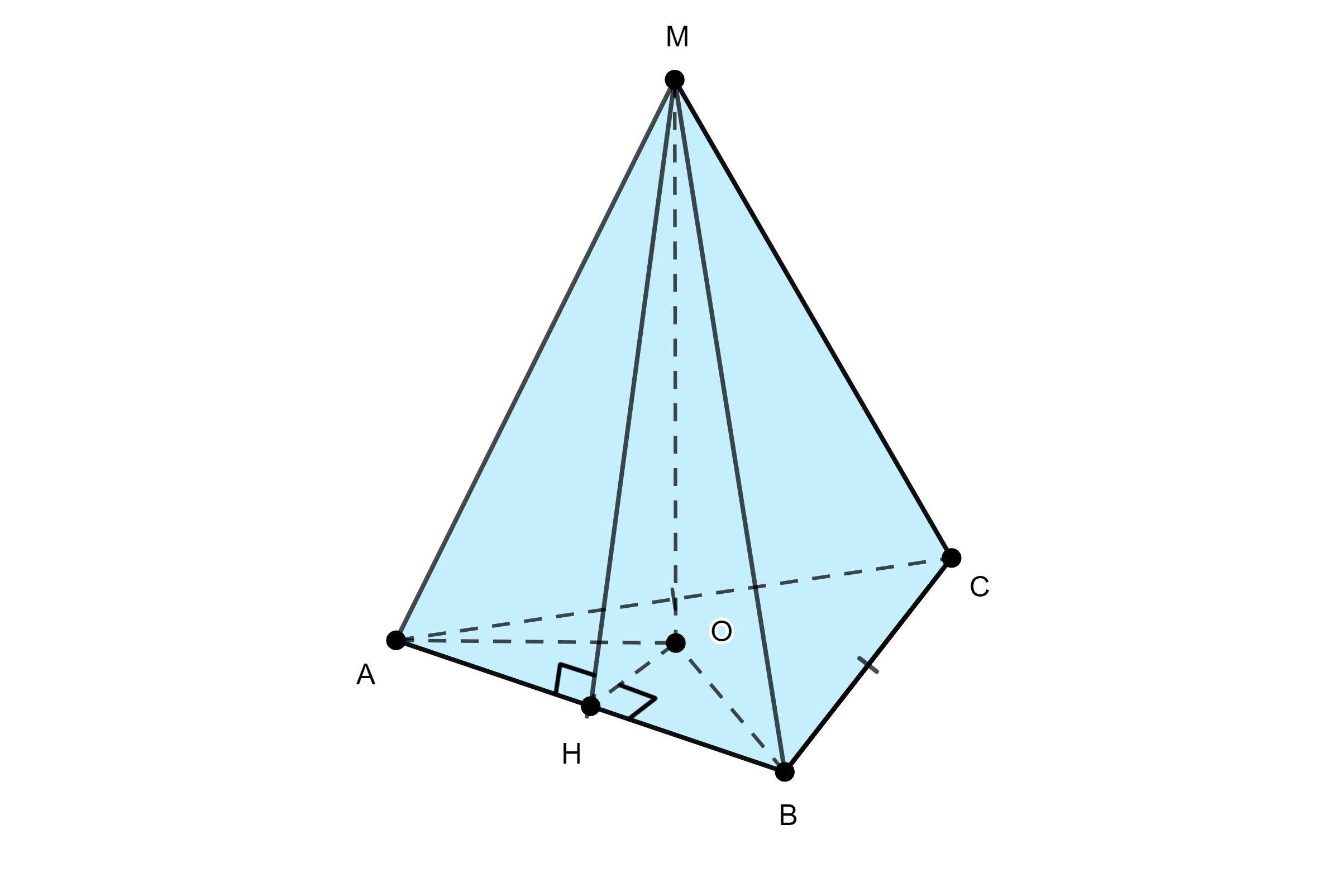 Апофема правильной треугольной пирамиды