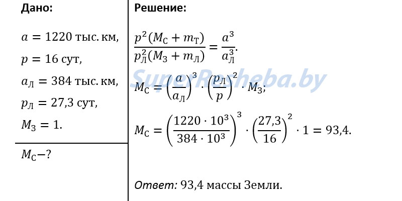 Практическое задание по теме Уточнение закона всемирного тяготения